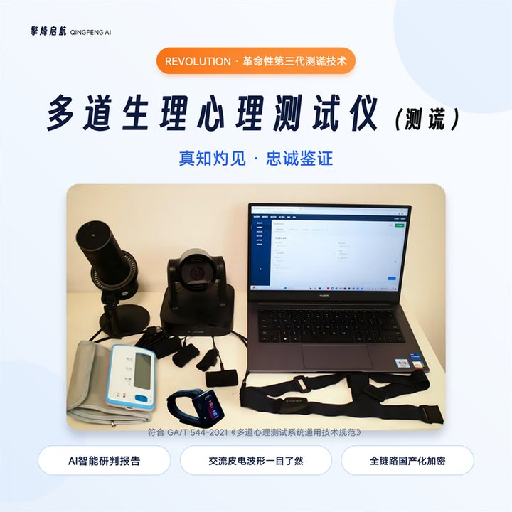 多道心理测试仪（测谎）京东官方店铺商品图：多导生理采集套件与分析软件